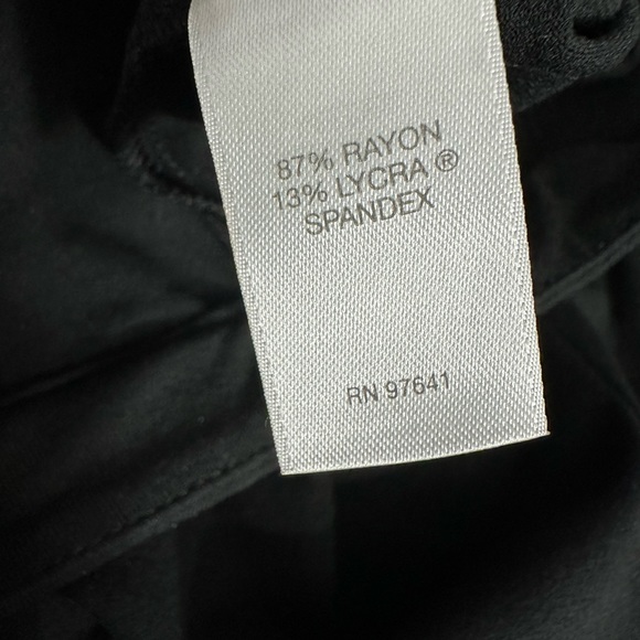 J. Jill Womens Stretch PullOn Dress Pants Size 10 Black Straight leg MidRise. - Picture 2 of 4